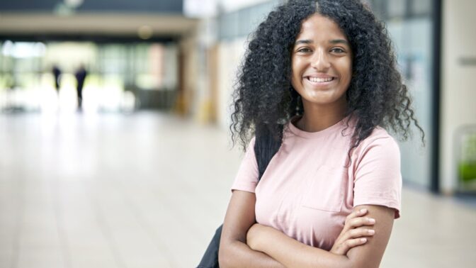 Student having done test-blind admissions process