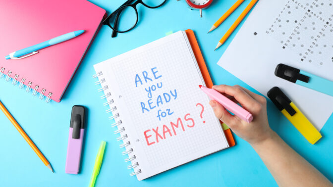 are you ready for your exams written on paper