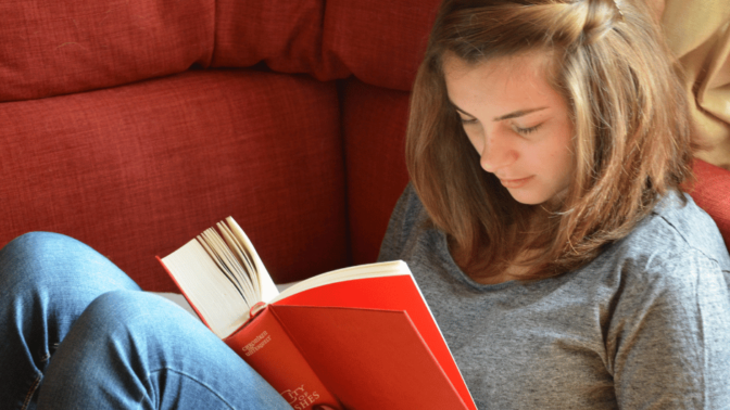 Teen learning German IGCSE