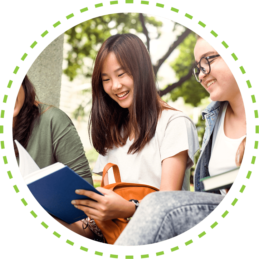 IB extended essay student reading